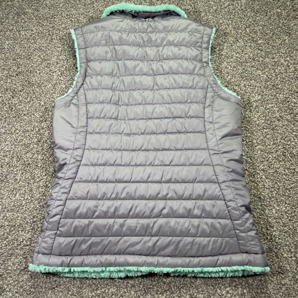 Women's/ Girls North Face Vest Quilted Fur Lined Teal Large 14-16 Or Women's S - Picture 4 of 7